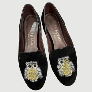 Kate Spade Wink Lounge Loafers Black Velvet